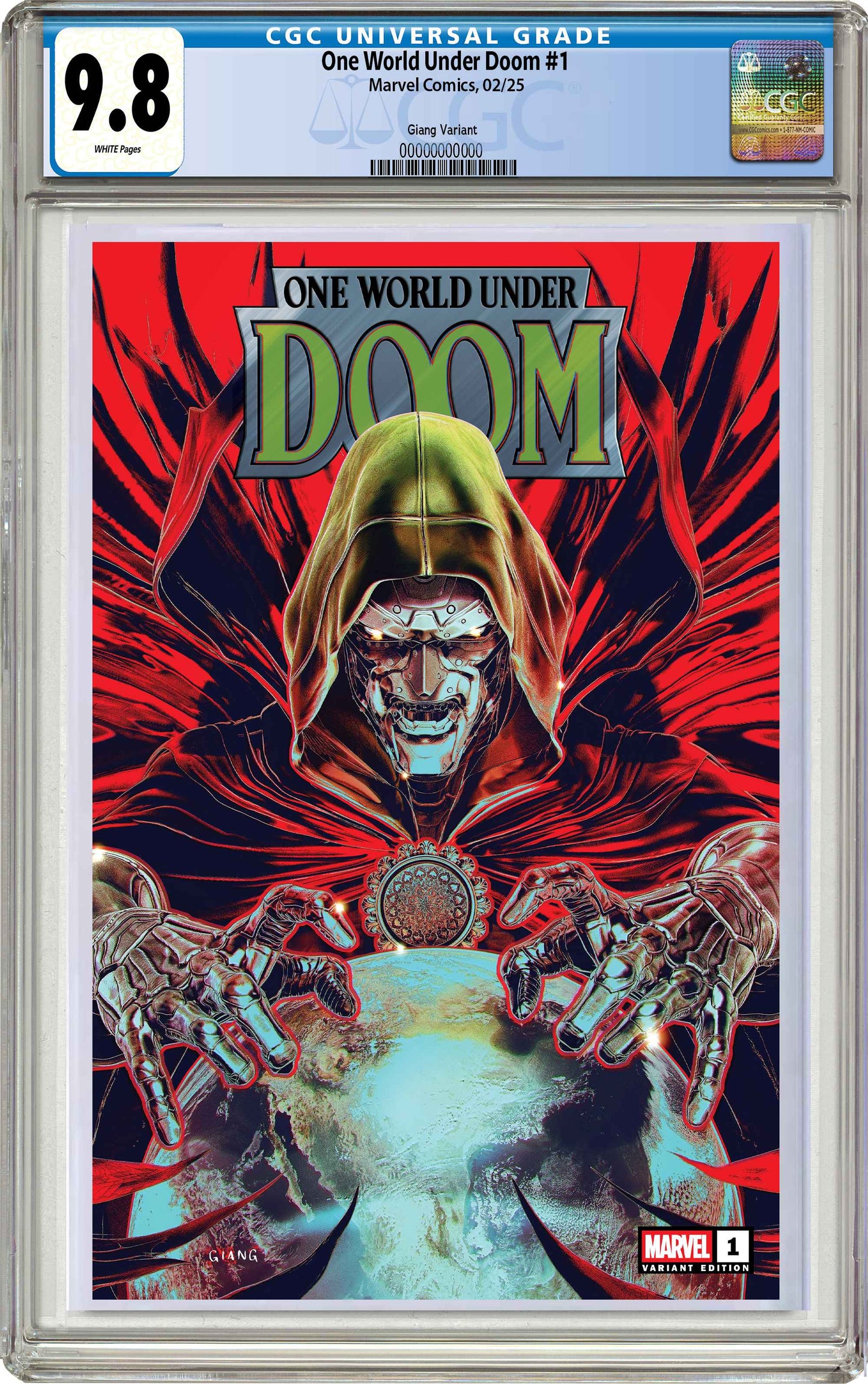 PREORDER: CGC 9.8 One World Under Doom #1 John Giang Trade Dress Variant