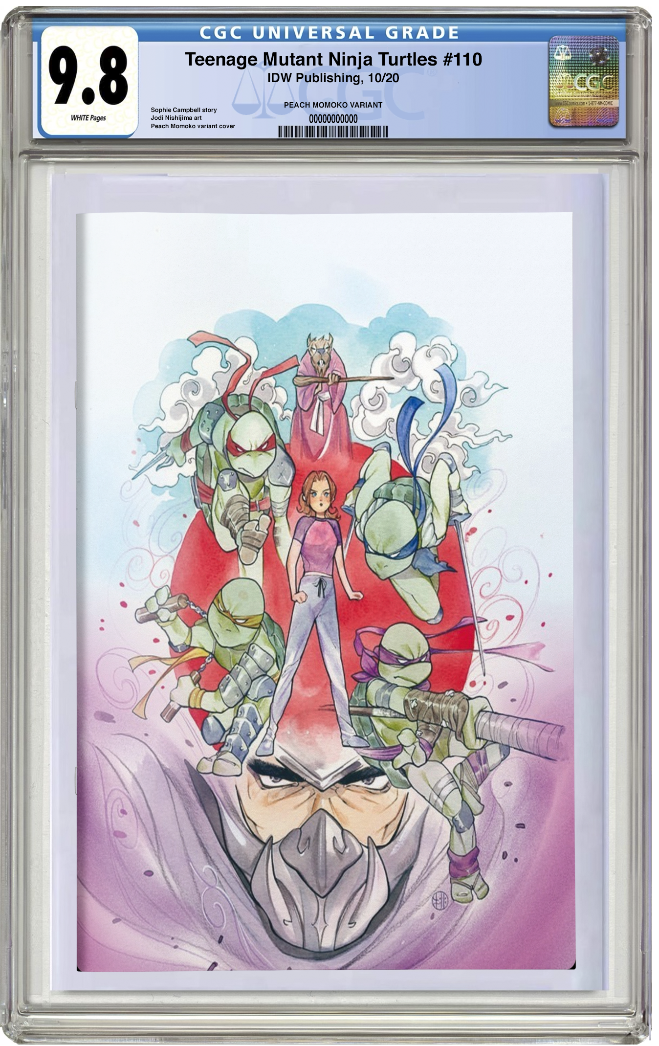 CGC 9.8 TMNT #110 (1st PREVIEW app. of Last Ronin!) Peach Momoko virgin variant