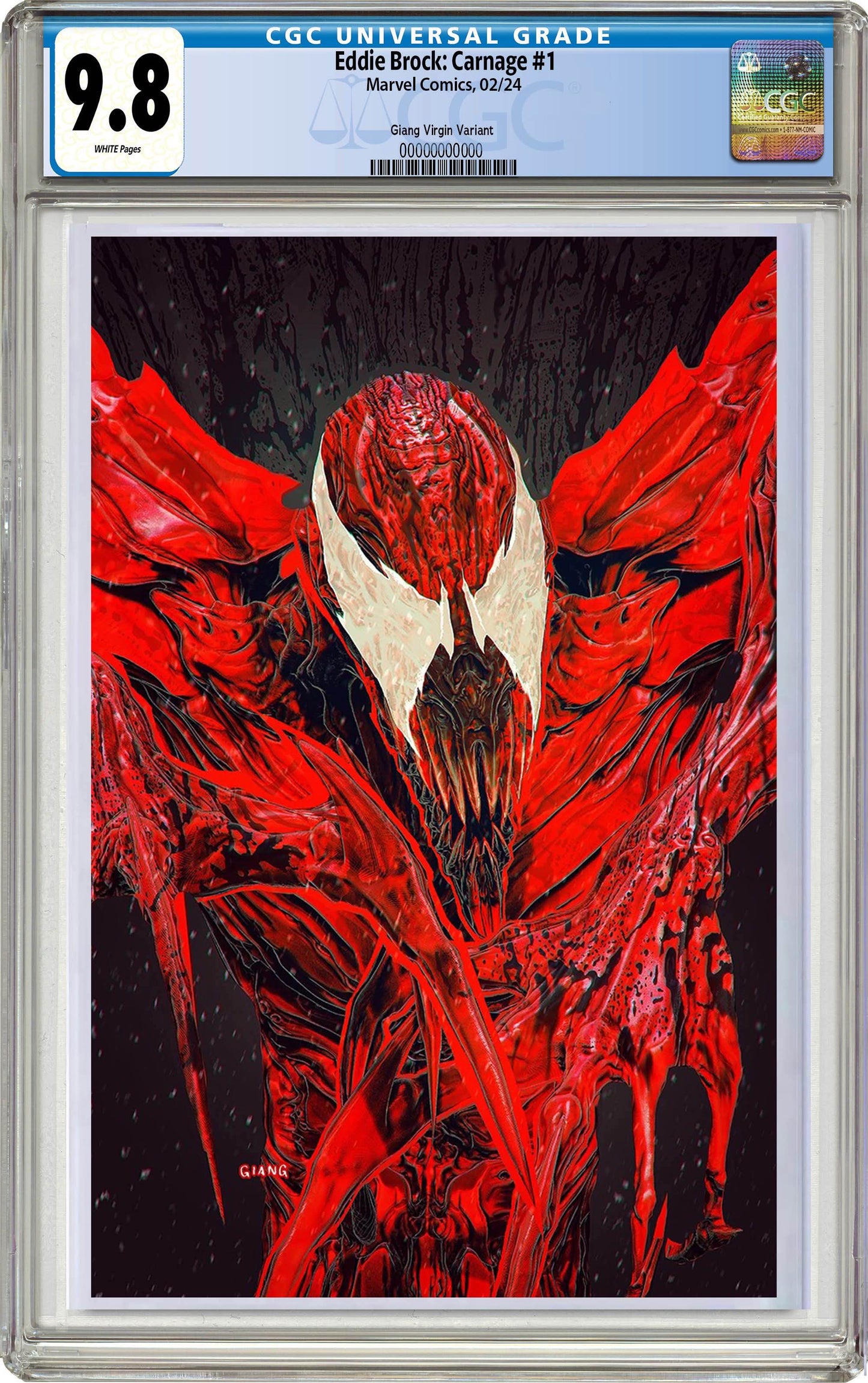 PREORDER: CGC 9.8 Eddie Brock: Carnage #1 John Giang Virgin Variant