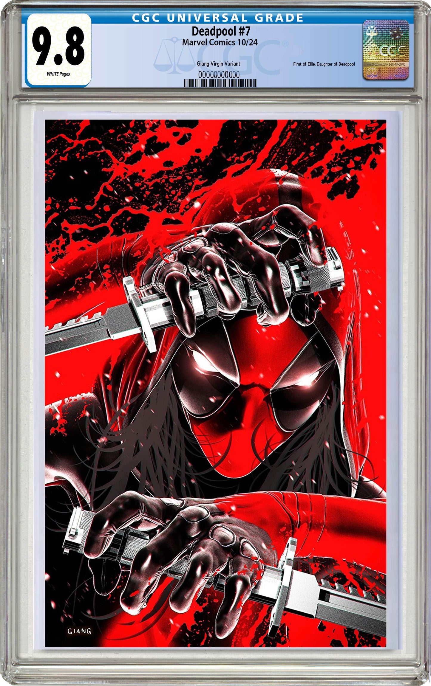 CGC 9.8 Deadpool #7 John Giang Virgin Variant