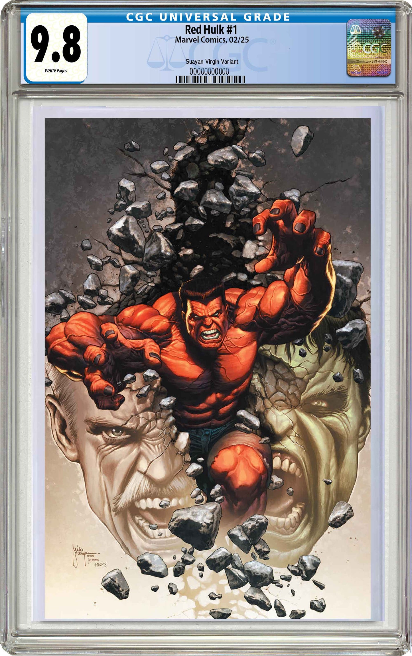 PREORDER: CGC 9.8 Red Hulk #1 Mico Suayan Virgin Variant