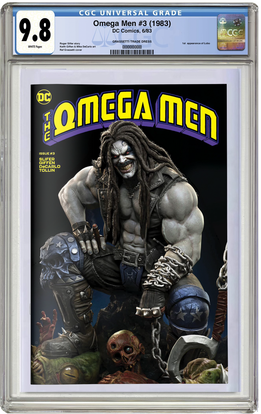 PREORDER: CGC 9.8 Omega Men #3 (1st app. LOBO!) Raf Grassetti Trade Dress Variant