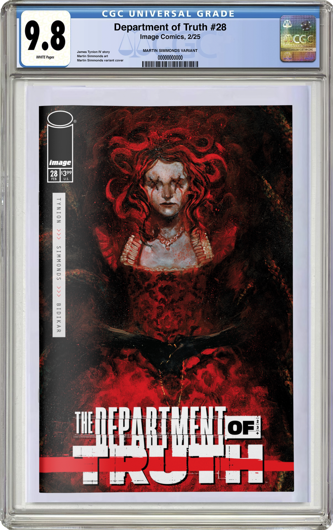 PREORDER: CGC 9.8 Department of Truth #28 Martin Simmonds ECCC 2025 Variant