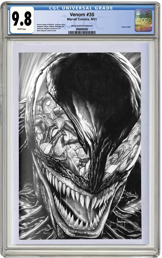 PREORDER: CGC 9.8 Venom #35 (2021) Mico Suayan Black and White Virgin Variant