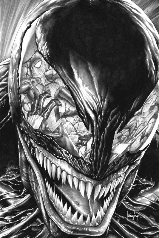 Venom #35 (2021) Mico Suayan Black and White Virgin Variant